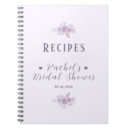 Personalized Bridal Shower Baked Goods Recipe Book ノートブック