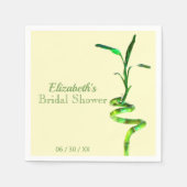 Personalized Bridal Shower Lucky Bamboo  Napkins スタンダードカクテルナプキン (正面)