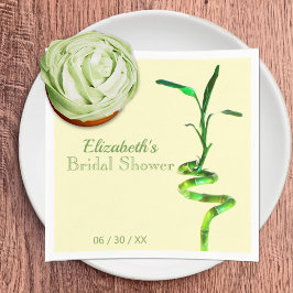 Personalized Bridal Shower Lucky Bamboo  Napkins スタンダードカクテルナプキン