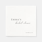 Personalized Bridal Shower Napkins | Minimalist スタンダードカクテルナプキン (正面)