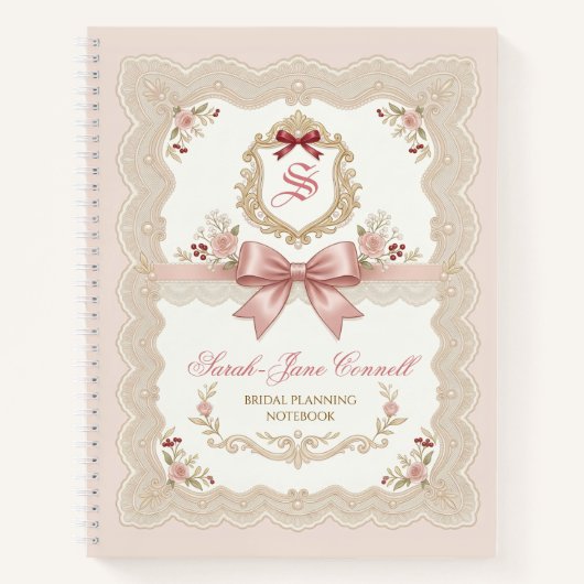 Personalized Bridal Wedding Planning Notebook ノートブック (正面)