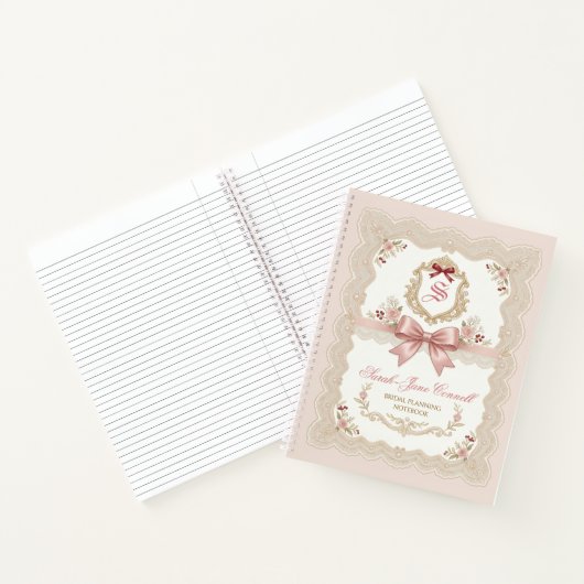 Personalized Bridal Wedding Planning Notebook ノートブック (内部)