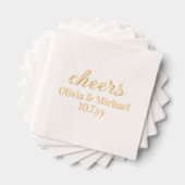 Personalized Bride and Groom Wedding Reception 箔ナプキン (インサイチュ (積み重ね))