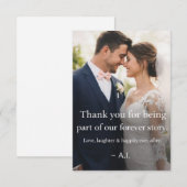 Personalized Bride & Groom Photo Thank You Card | サンキューカード (正面/裏面)