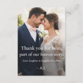 Personalized Bride & Groom Photo Thank You Card | サンキューカード (正面)