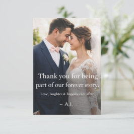 Personalized Bride & Groom Photo Thank You Card | サンキューカード