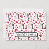 Personalized Bride & Groom Wedding Note Card ノートカード (正面)