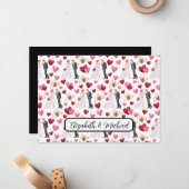 Personalized Bride & Groom Wedding Note Card ノートカード (正面/裏面インサイチュ)