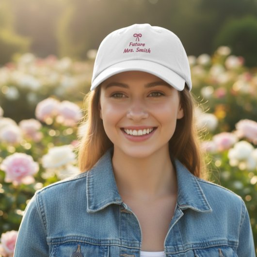 Personalized Bride Hat - Future Mrs Embroidery 刺繍入りキャップ