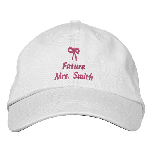 Personalized Bride Hat - Future Mrs Embroidery 刺繍入りキャップ (正面)