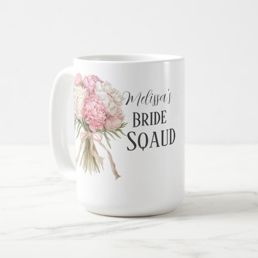 Personalized Bride Squad Coffee Mug コーヒーマグカップ (正面左)