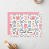 Personalized Bride Squad Wedding Note Card ノートカード (正面/裏面インサイチュ)