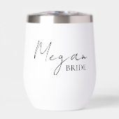 Personalized Bride Thermal Wine Tumbler Custom Nam (正面)