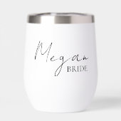 Personalized Bride Thermal Wine Tumbler Custom Nam (背面)
