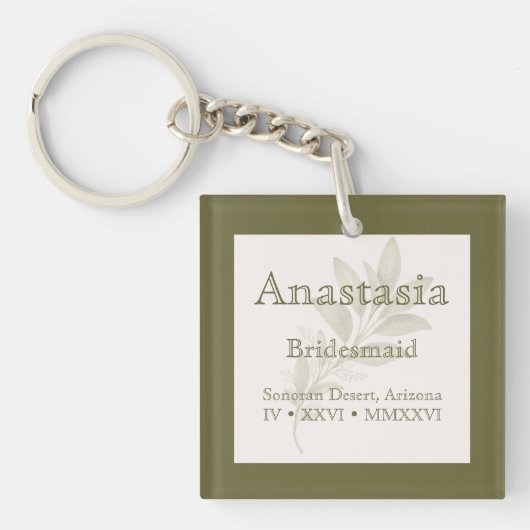 Personalized Bridesmaid  キーホルダー (正面)