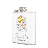 Personalized Bridesmaid Flower Women Wedding フラスク (左)