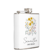 Personalized Bridesmaid Flower Women Wedding フラスク (右)