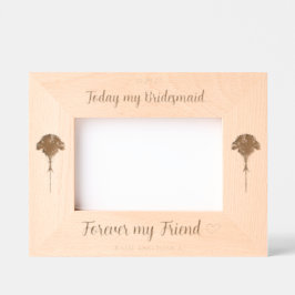 Personalized Bridesmaid Gift (date and names) レーザー彫刻フレーム