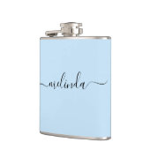 Personalized Bridesmaid Gift Pastel Blue Wedding フラスク (左)