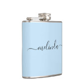Personalized Bridesmaid Gift Pastel Blue Wedding フラスク (右)