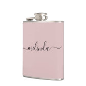 Personalized Bridesmaid Gift Pastel Pink Wedding フラスク (左)