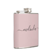 Personalized Bridesmaid Gift Pastel Pink Wedding フラスク (右)