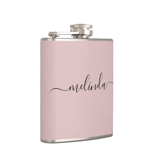 Personalized Bridesmaid Gift Pastel Pink Wedding フラスク (右)