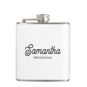 Personalized Bridesmaid Proposal Gift Bachelorette フラスク (正面)