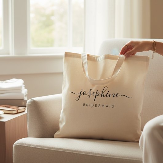 Personalized Bridesmaid Proposal Name Wedding トートバッグ