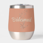 Personalized Bridesmaid Rustic Boho Wildflowers Th (正面)