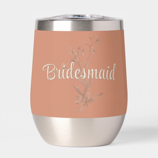 Personalized Bridesmaid Rustic Boho Wildflowers Th (正面)