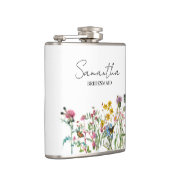Personalized Bridesmaid Wildflowers Wedding フラスク (右)