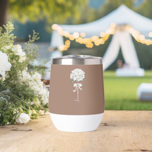 Personalized Bridesmaid Wine Flask (ウェディング (回転後))