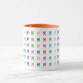 Personalized Bright and Fun Kids Colorful Monogram マグカップ (中央)