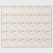 Personalized Bright Cakes W/ Confetti & Fireworks ラッピングペーパー (フラット)