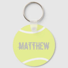 Personalized Bright Yellow Tennis Ball キーホルダー