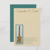 Personalized Broom - St. Martin de Porres Notecard 招待状 (正面/裏面)