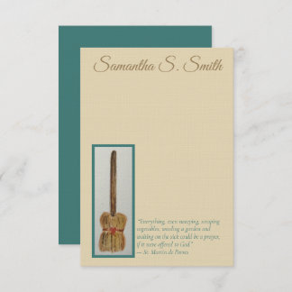 Personalized Broom - St. Martin de Porres Notecard 招待状