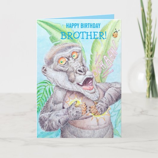 Personalized Brother's Birthday Greeting Card  カード (正面)