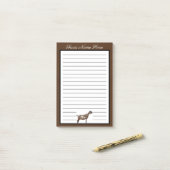 Personalized Brown and White Nubian Dairy Goat ポストイット (デスク上)