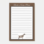 Personalized Brown and White Nubian Dairy Goat ポストイット (正面)