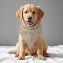 Personalized Brown Botanical Dog Bandana