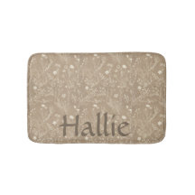 Personalized Brown Botanical Pet Placemat