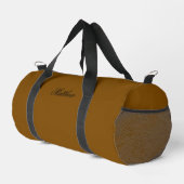 Personalized Brown Duffle Bag With Custom Name ダッフルバッグ (右コーナー)