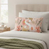 Personalized Brown Floral ランバークッション