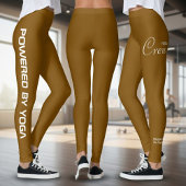 Personalized Brown Pilates Yoga Workout Gym レギンス