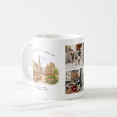 Personalized Brussels Belgium Travel Photo Mug コーヒーマグカップ (正面左)