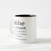 Personalized Bubbe Definition ツートーンマグカップ (正面左)