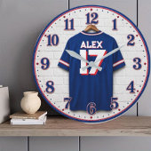 Personalized Buffalo Football Jersey ラージ壁時計