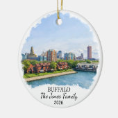 Personalized Buffalo Ornament, Custom New York セラミックオーナメント (左)